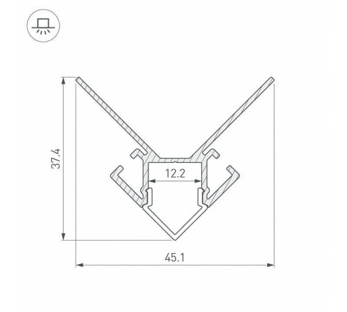 Профиль Arlight ARH-DECORE-S12-EXT-2000 ANOD внешний 023889