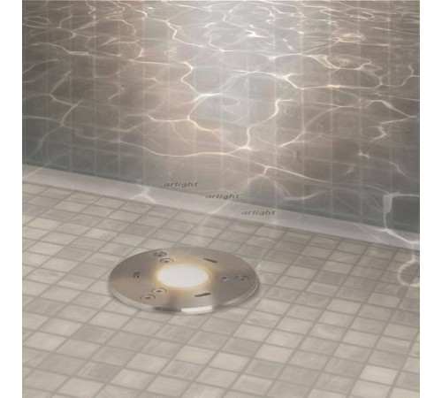 Встраиваемый в дорогу светильник Arlight KT-AQUA-R85-7W Warm3000 (SL, 25 deg, 12V) 024938