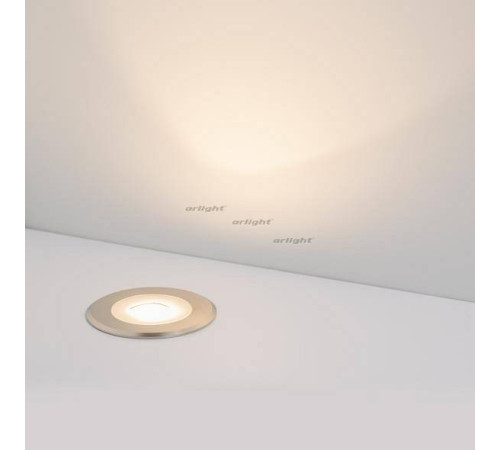 Встраиваемый в дорогу светильник Arlight LTD-GROUND-TILT-R80-9W Warm3000 (SL, 60 deg, 230V) 024950