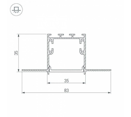 Соединитель угловой L-образный накладной Arlight S-LUX 030096