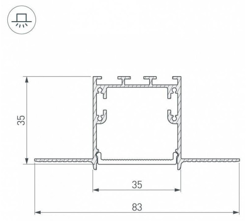 Соединитель угловой L-образный накладной Arlight S-LUX 030096