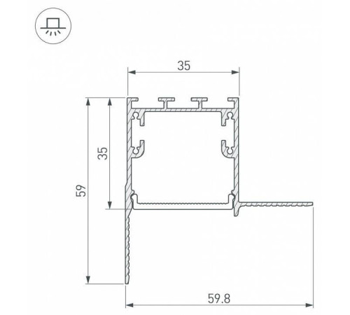 Соединитель угловой L-образный накладной Arlight S-LUX 030101
