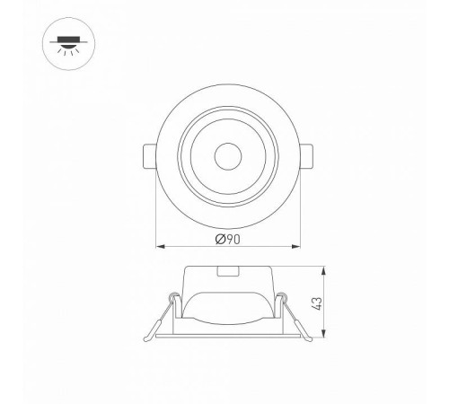 Встраиваемый светильник Arlight POLAR 032860