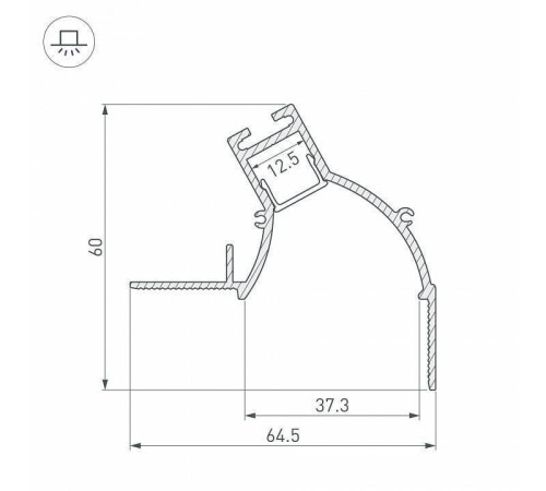 Профиль для карнизов Arlight ARH-CEIL 034981