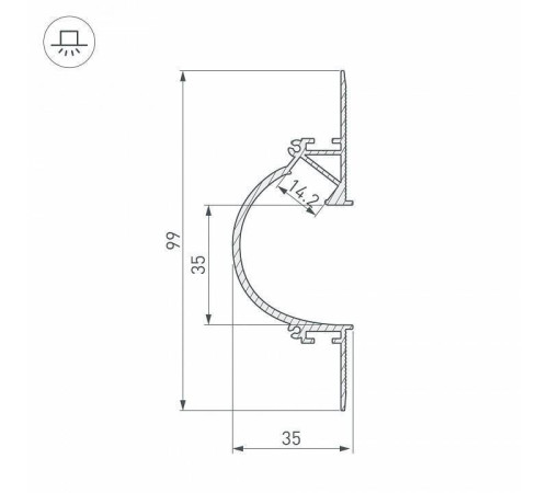 Профиль для карнизов Arlight ARH-CEIL 034982
