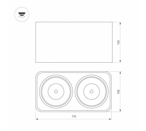 Накладной светильник Arlight CUBUS 036057