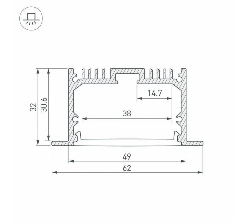 Профиль встраиваемый Arlight SL-LINIA 036170