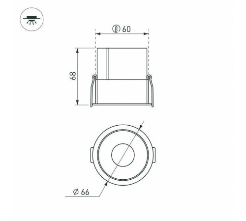 Встраиваемый светильник Arlight ATLAS 037185(1)