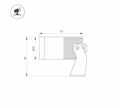 Светильник на штанге Arlight KT-WATER 038173