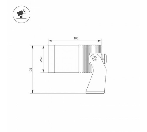 Светильник на штанге Arlight KT-WATER 038174