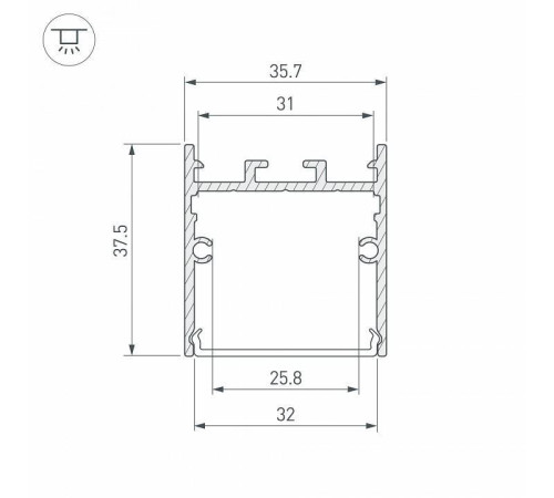 Профиль накладной Arlight SL-LINE 38444