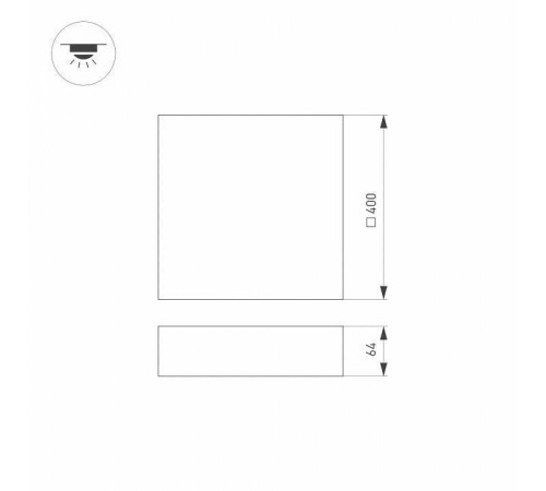 Светильник накладной Arlight QUADRO 24 Вт 3000 К 041026