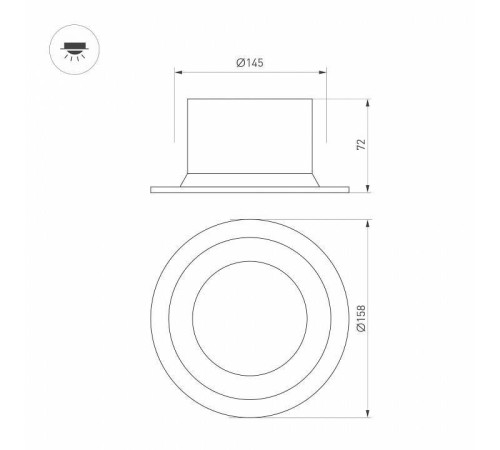 Встраиваемый светильник Arlight MS-DROP-BUILT 041498