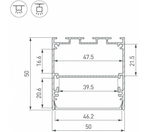 Профиль накладной Arlight SL-LINE 041843