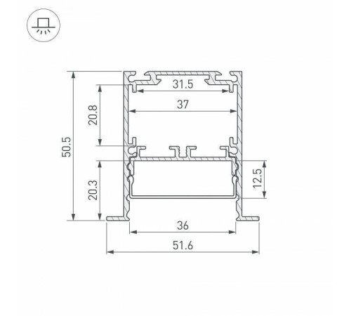 Профиль встраиваемый Arlight SL-LINIA 044682