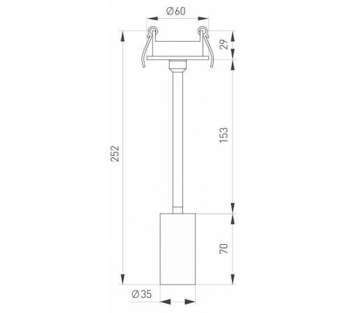 Встраиваемый светильник на штанге Arlight PERISCOPE 045200