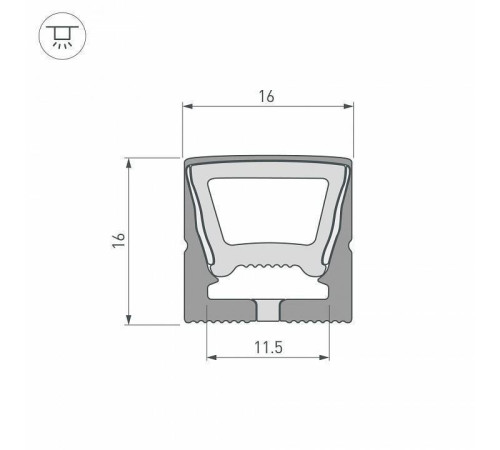 Профиль накладной гибкий Arlight WPH-FLEX 045774