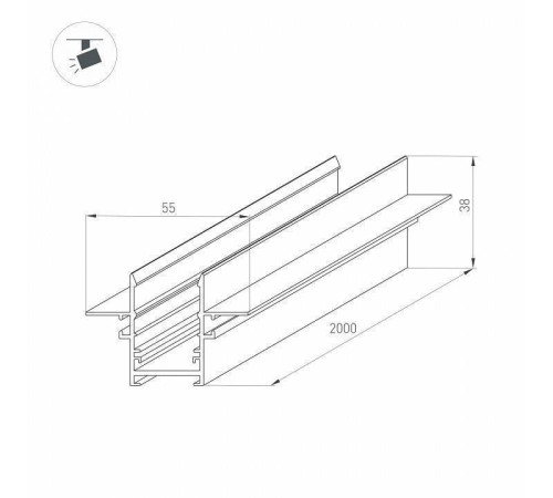 Трек встраиваемый Arlight MAG-25 046285
