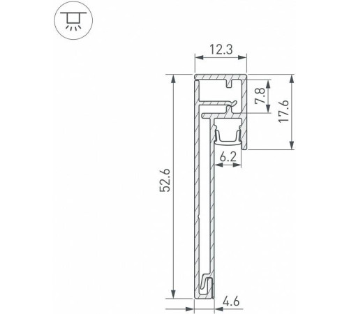Профиль для плинтусов Arlight ARH-PLINTUS 046387