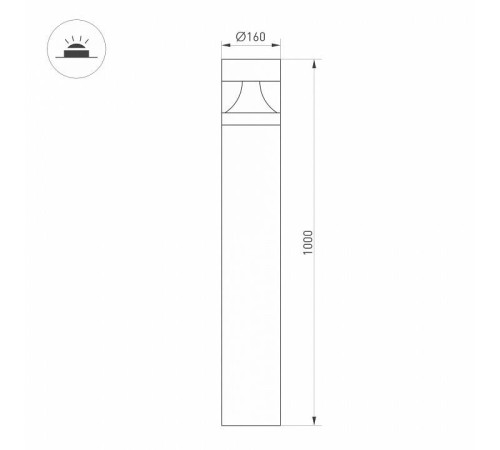 Наземный высокий светильник Arlight LGD-LANDMARK-BOLL 047691