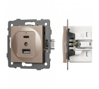 Механизм розетки 2хUSB type A и C Arlight SCT 049841