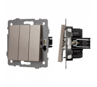 Выключатель трехклавишный без рамки Arlight SWT 049899