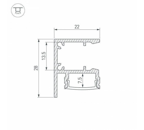 Профиль накладной Arlight WALL 050466