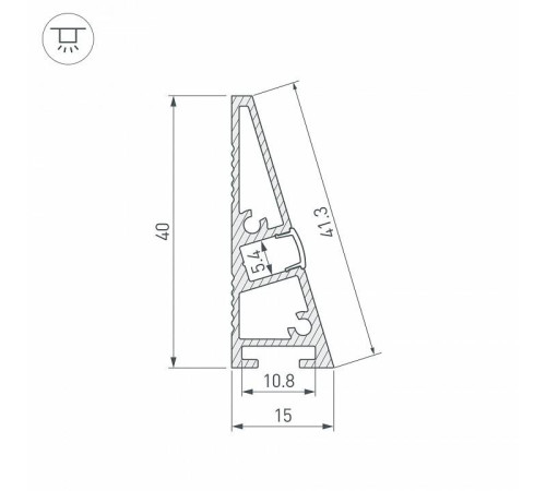 Профиль для плинтусов Arlight PLINTUS 052398