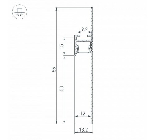 Профиль-держатель накладной Arlight FANTOM 052662