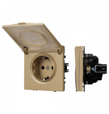 Розетка влагозащищенная с заземлением с крышкой, без рамки Arlight SCT 054282