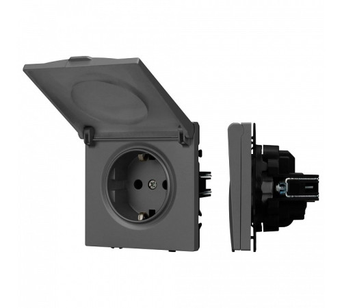 Розетка влагозащищенная с заземлением с крышкой, без рамки Arlight SCT 054283