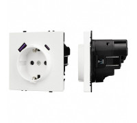 Розетка с заземлением и 2хUSB type A, без рамки Arlight SCT 054284