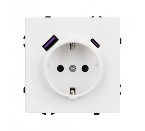 Розетка с заземлением и 2хUSB type A, без рамки Arlight SCT 054284