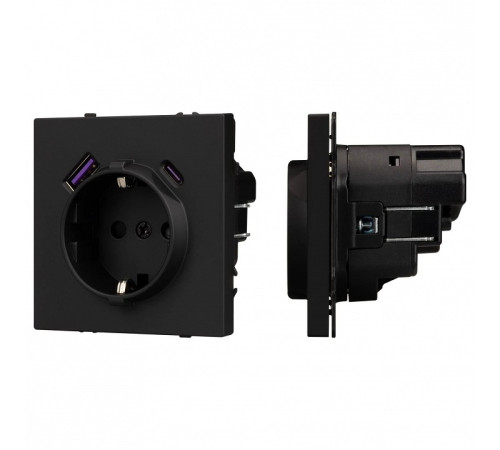 Розетка с заземлением и 2хUSB type A, без рамки Arlight SCT 054285