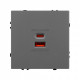 Розетка 2хUSB type A и C без рамки Arlight SCT 054319