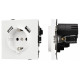 Розетка с заземлением и 2хUSB type A, без рамки Arlight SCT-TENDO 054606