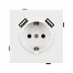 Розетка с заземлением и 2хUSB type A, без рамки Arlight SCT-TENDO 054606