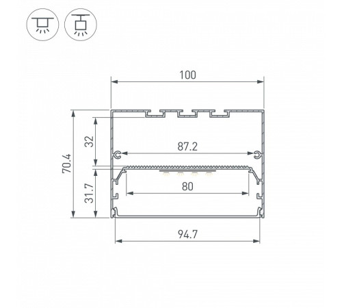 Профиль накладной Arlight POWER 056214