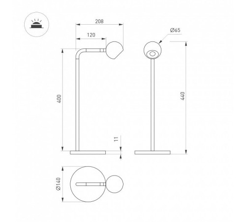 Настольная лампа декоративная Arlight OTTORI 058487