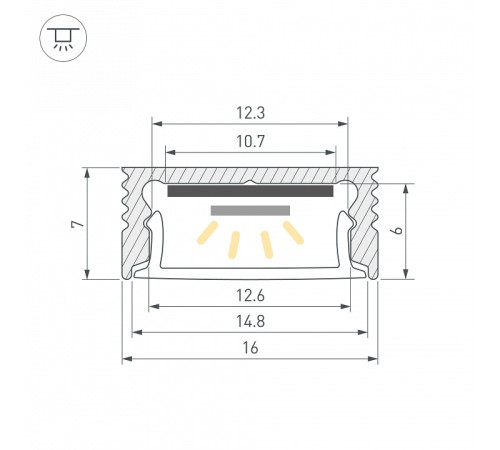 Профиль накладной Arlight SL 059785