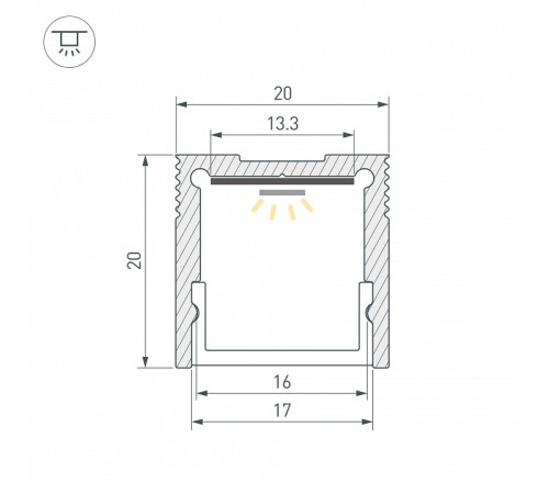 Профиль накладной Arlight SL-SLIM 059789