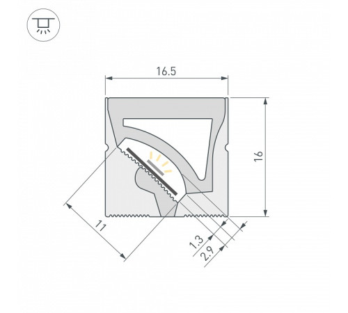 Профиль накладной гибкий Arlight WPH-FLEX 059874