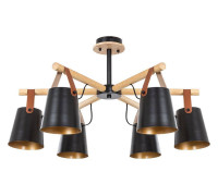 Люстра на штанге Arte Lamp Thomas 6 ламп черная A7032PL-6BK