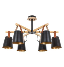 Люстра на штанге Arte Lamp Thomas 6 ламп черная A7032PL-6BK