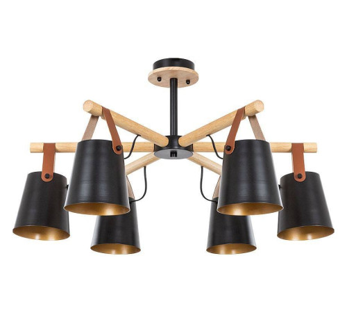 Люстра на штанге Arte Lamp Thomas 6 ламп черная A7032PL-6BK