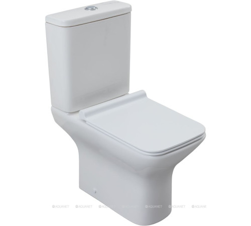 Чаша для унитаза напольного Aquanet Cube 2-C Rimless с сиденьем Soft Close Slim 00240208