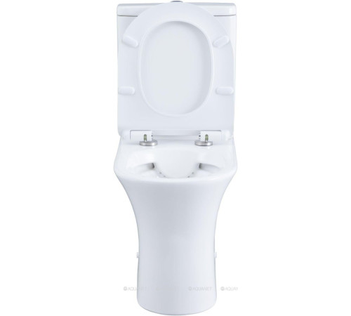 Чаша напольного унитаза Aquanet Roll 2-C Rimless с сиденьем Soft Close Slimseat Roll 2-C