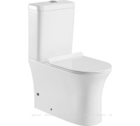 Чаша напольного унитаза Aquanet Roll-C Rimless с сиденьем Soft Close Slimseat Roll-C