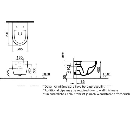 Унитаз подвесной VitrA Sento 7748B003-0075