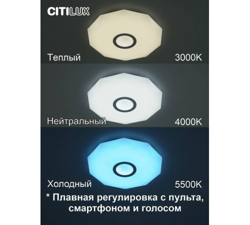 Накладной светильник Citilux Диамант Смарт CL713A30G